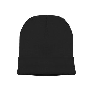 Jet Black Classic Knit Beanie – Versatile Essential
