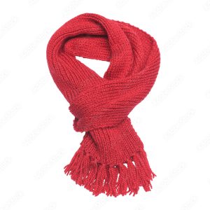 Crimson Comfort Knit Scarf – Cozy & Vibrant