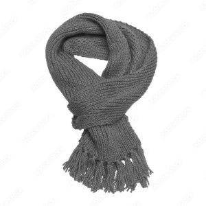 Charcoal Ribbed Knit Scarf – Effortless Everyday Warmth