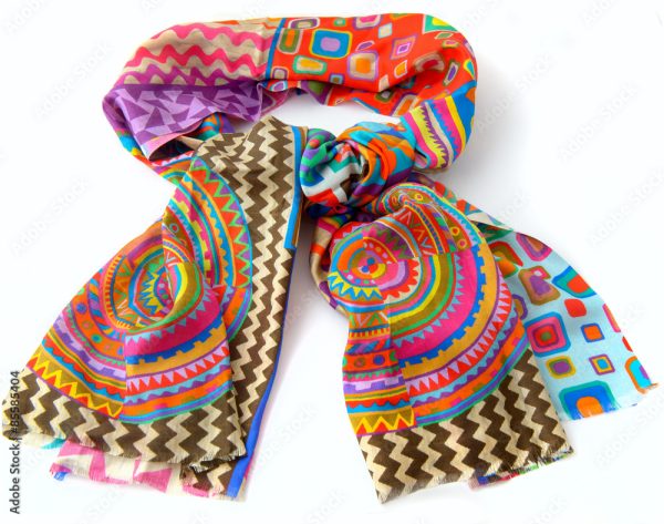 Vibrant Kaleidoscope Print Scarf – Artistic & Expressive