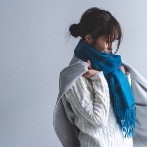 Azure Dream Woven Scarf – Soft & Elegant
