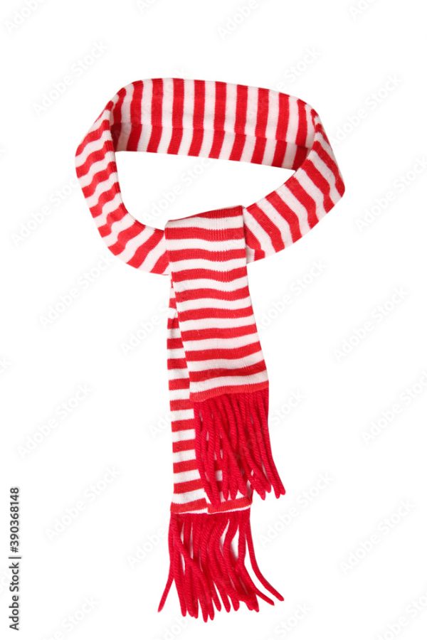 Candy Cane Stripe Knit Scarf – Bold & Cheerful