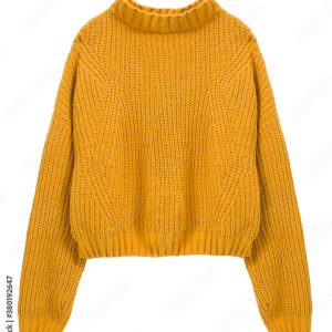 Golden Glow Chunky Knit Cropped Sweater