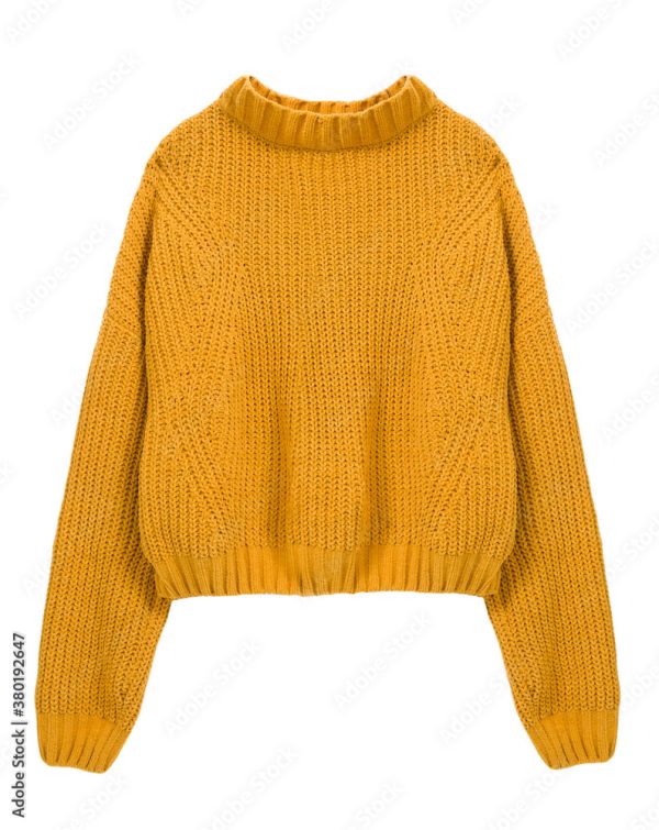 Golden Glow Chunky Knit Cropped Sweater